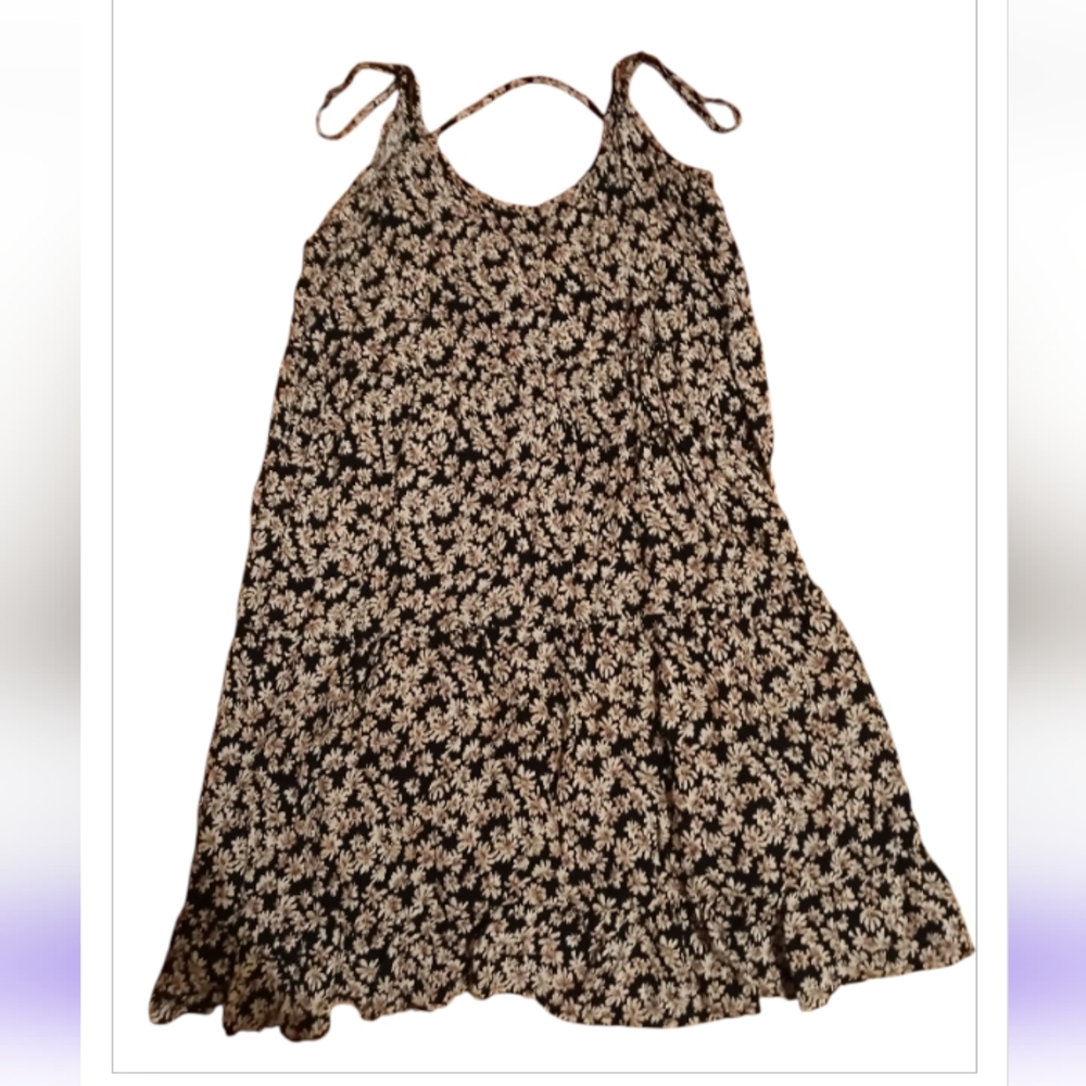 Floral Black and White Sundress